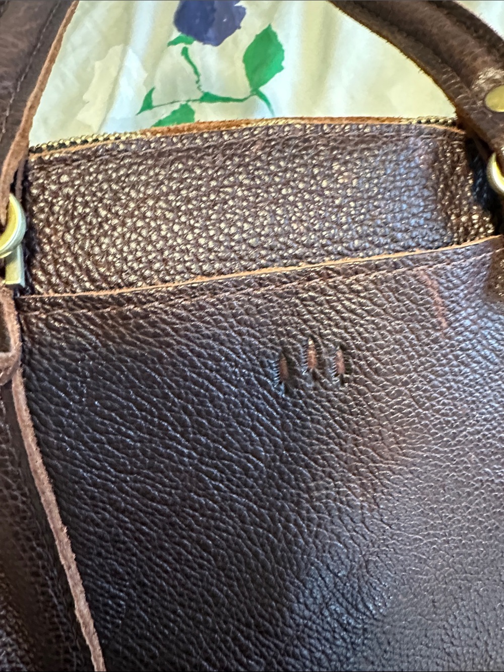 Portland Leather Dark Brown Dome Satchel - Picture 2 of 5